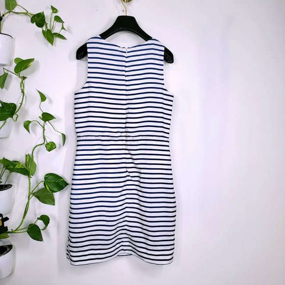 J. Crew Blue and White Striped Mini Dress - Picture 10 of 11